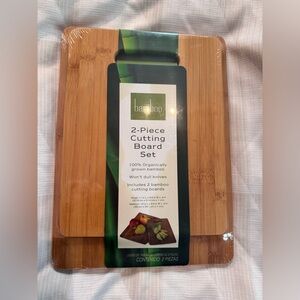 BAMBOO 2-Piece Cutting Board Set - Natural Brown